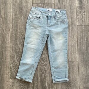 Jessica Simpson - Girls Rolled Crop Skinny Jeans in Light Wash - Size 10
